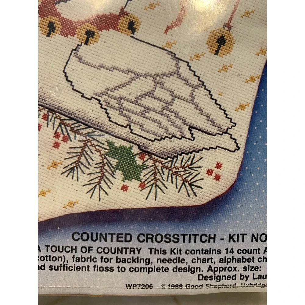 1988 Good Shepherd DMC Counted Cross Stitch Stocking #8206 